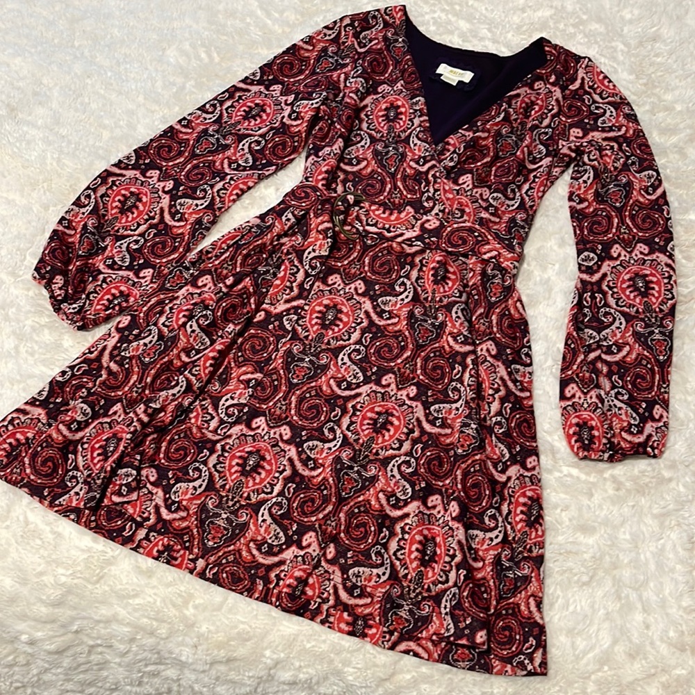 Pink paisley midi dress - Maeve by Anthropologie